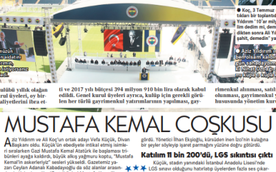 CUMHURİYET YAZARINDAN ŞÜKRÜ SARAÇOĞLU’NDA MUSTAFA KEMAL COŞKUSU - 1